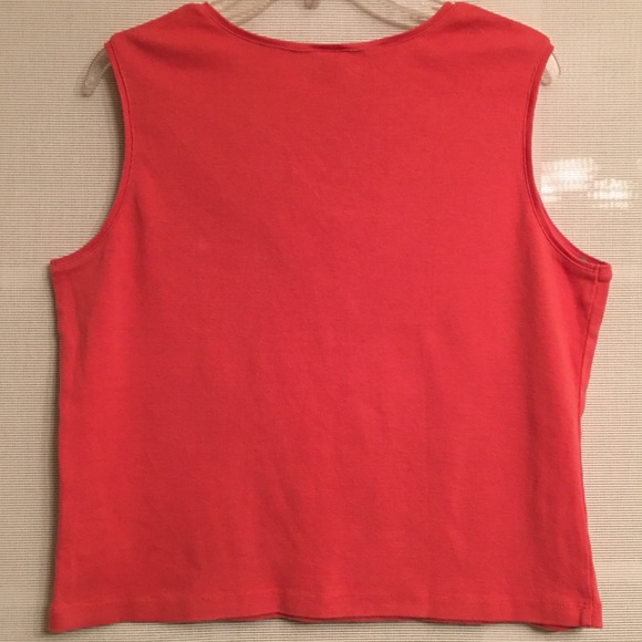 3/$15- ✨Outline Salmon Sleeveless Top✨ADD-ON ITEM $50➕✨ - Picture 2 of 6
